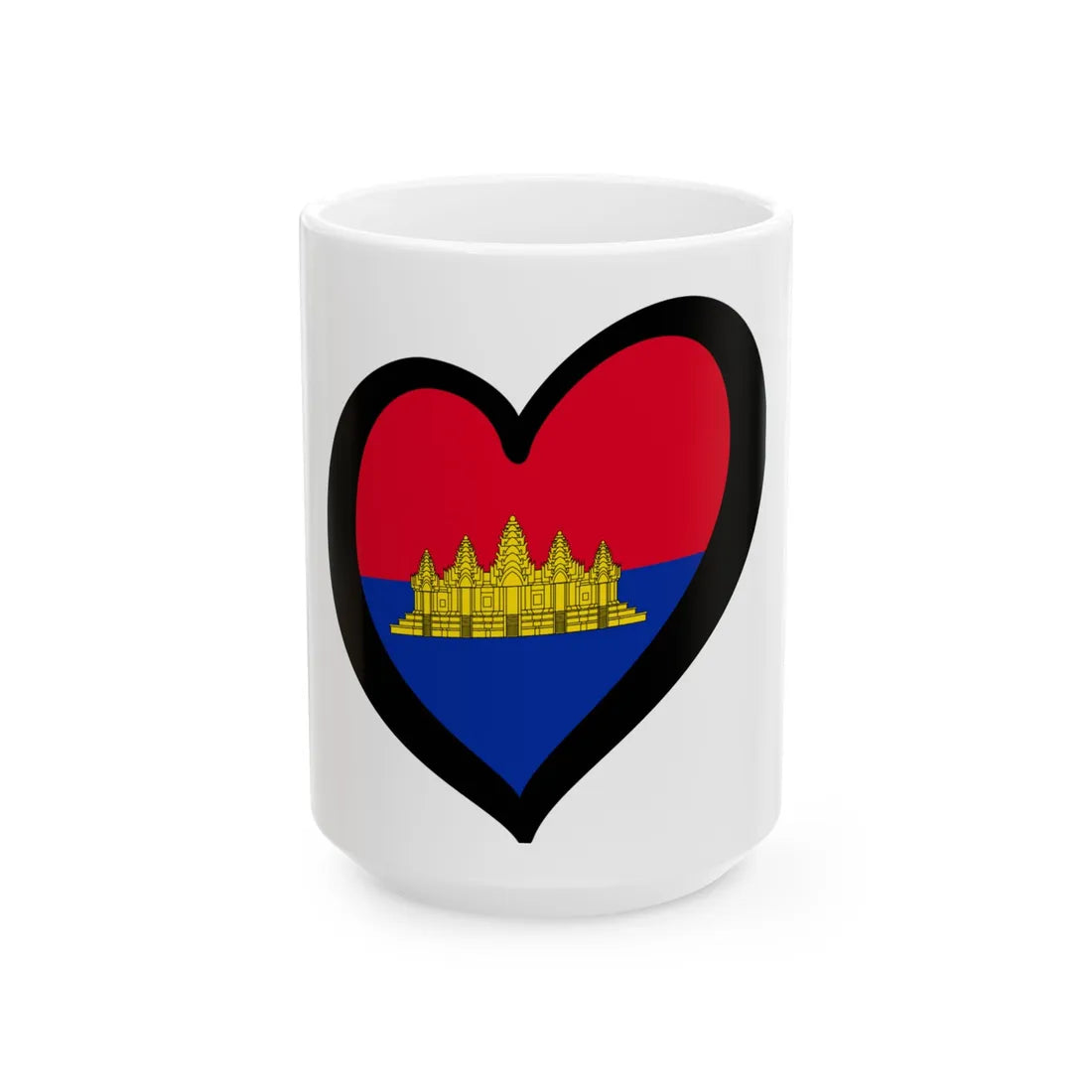 EuroEstado de Camboya (Cambodia) White Coffee Mug 15oz - Go Mug Yourself