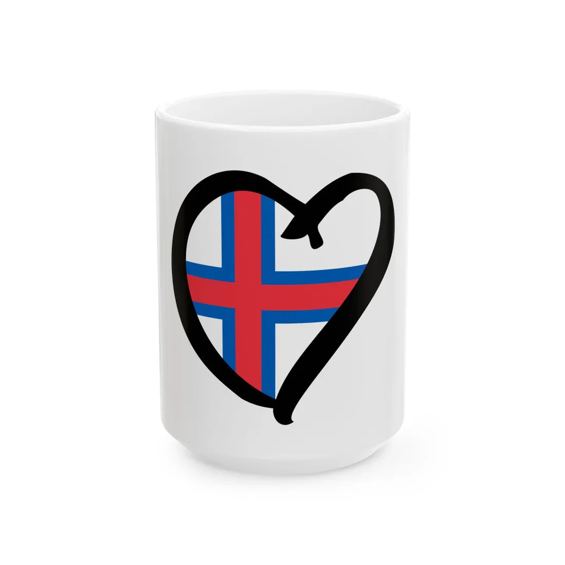 EuroFeroeAnterior (Denmark) White Coffee Mug 15oz - Go Mug Yourself