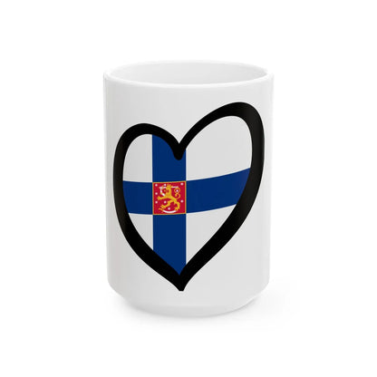 EuroFinlandia state (Finland) White Coffee Mug 15oz - Go Mug Yourself