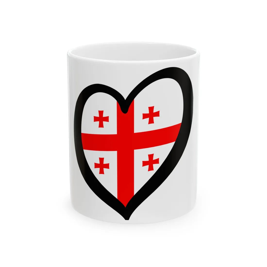 EuroGeorgia (Georgia) White Coffee Mug 11oz - Go Mug Yourself