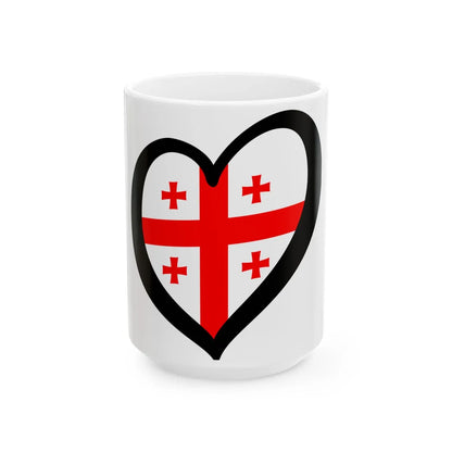 EuroGeorgia (Georgia) White Coffee Mug 15oz - Go Mug Yourself