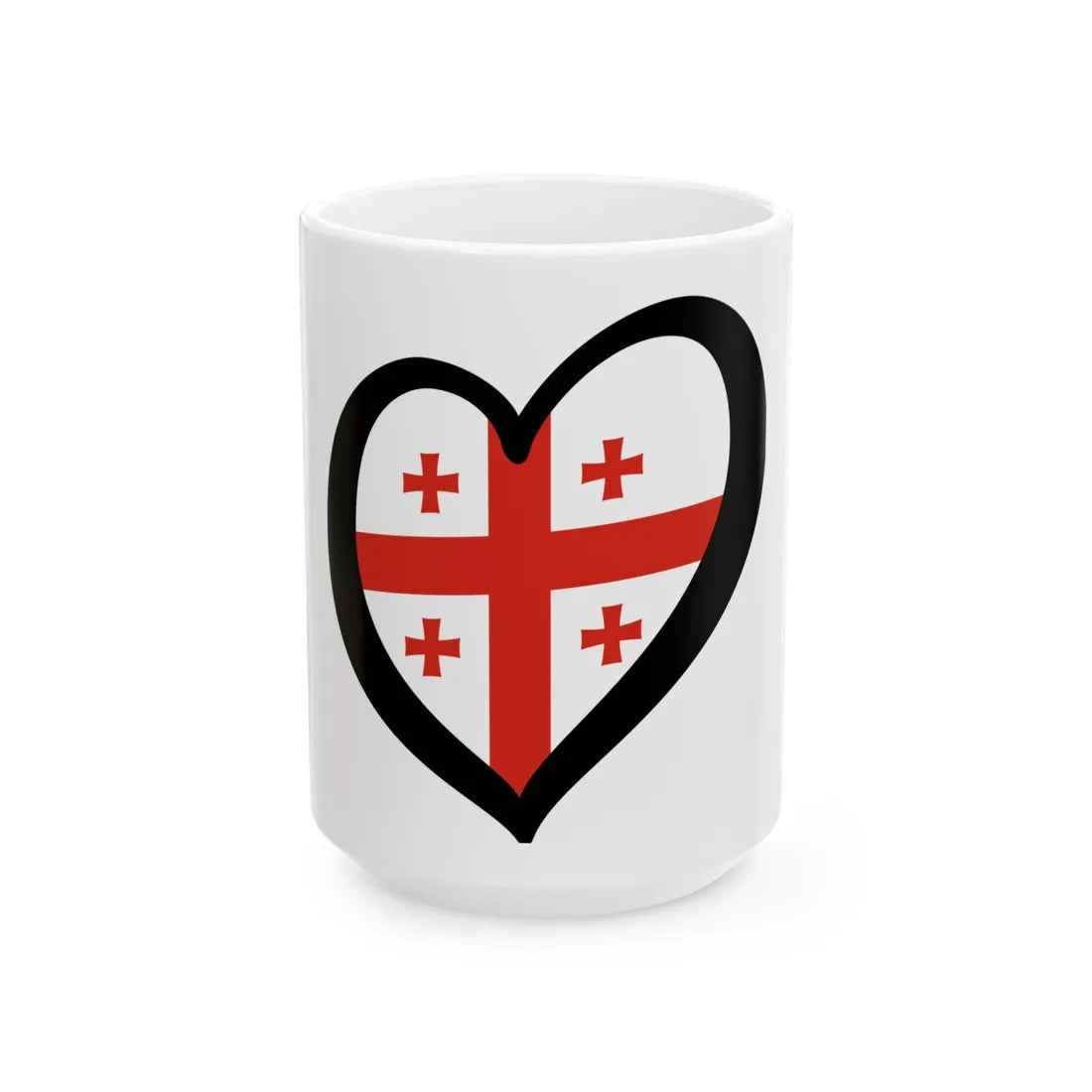 EuroGeorgiaPantone (Georgia) White Coffee Mug 15oz - Go Mug Yourself
