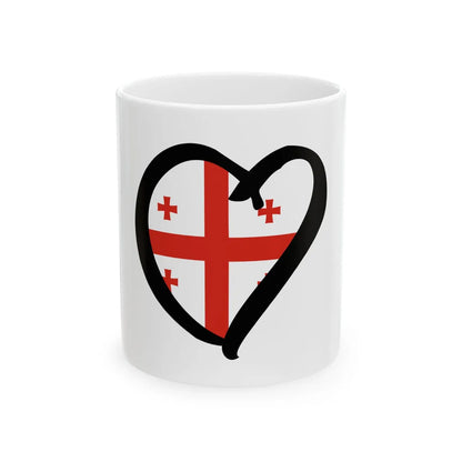 EuroGeorgiaPantoneAnterior (Georgia) White Coffee Mug 11oz - Go Mug Yourself
