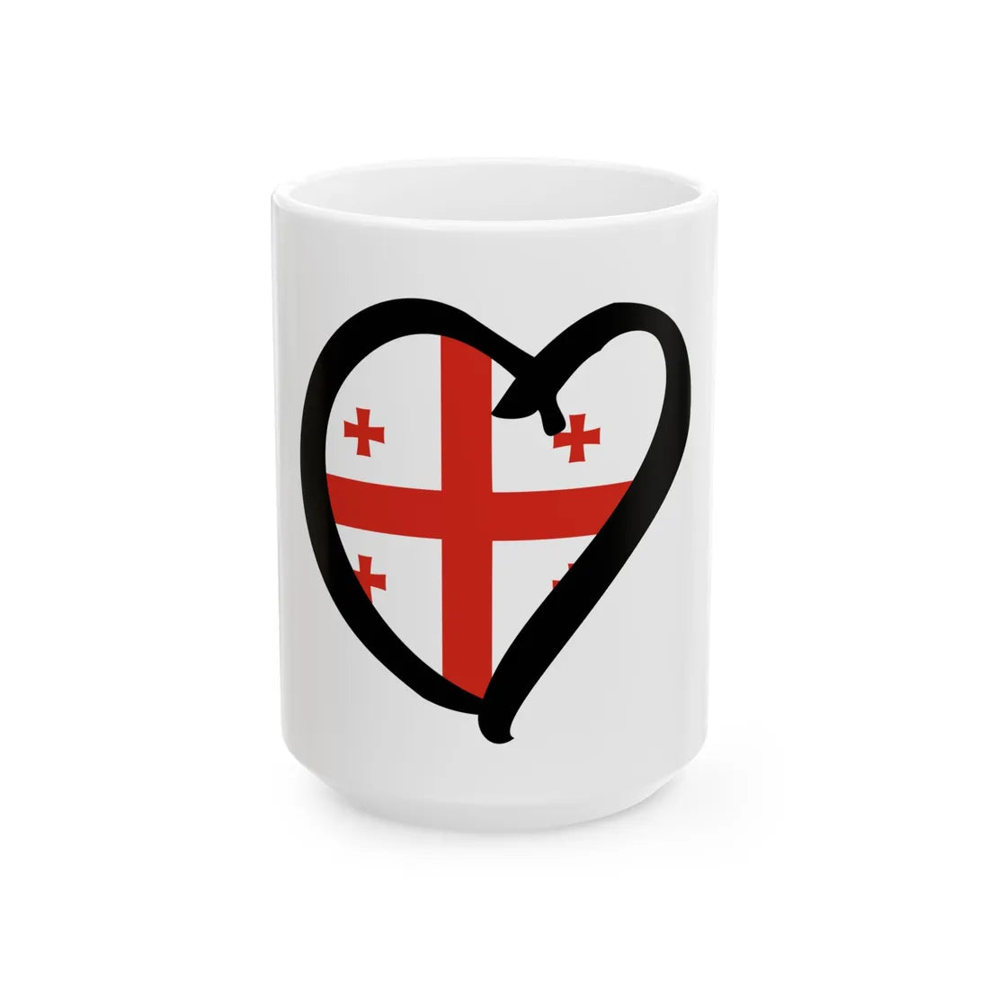 EuroGeorgiaPantoneAnterior (Georgia) White Coffee Mug 15oz - Go Mug Yourself