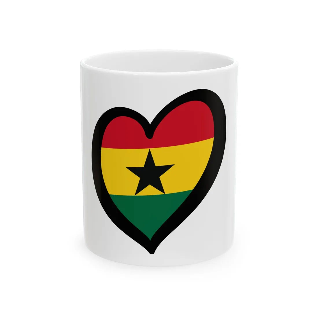 EuroGhana (Ghana) White Coffee Mug 11oz - Go Mug Yourself