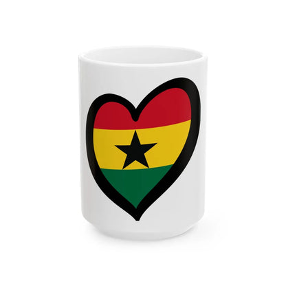 EuroGhana (Ghana) White Coffee Mug 15oz - Go Mug Yourself