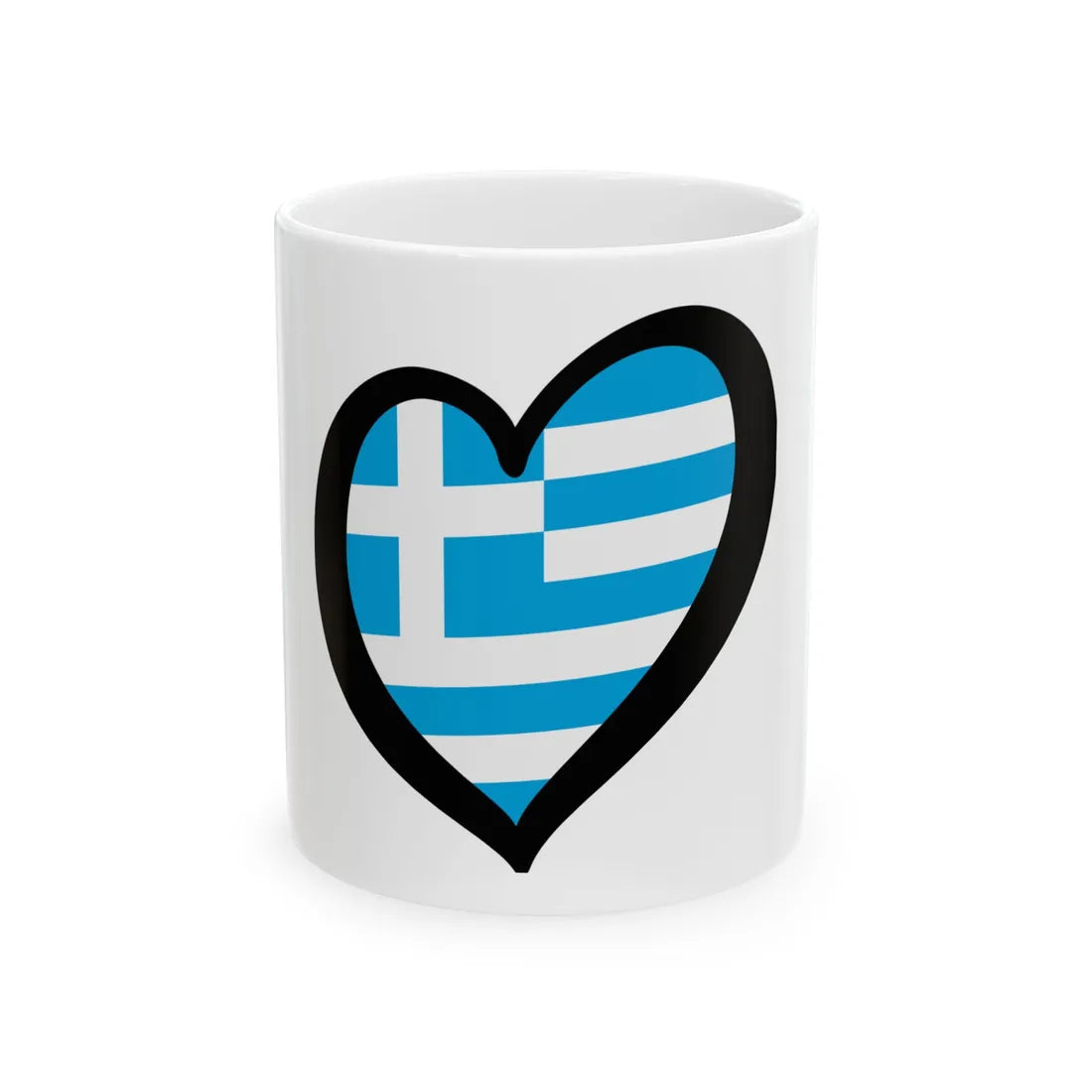 EuroGrecia light colors (Greece) White Coffee Mug 11oz - Go Mug Yourself