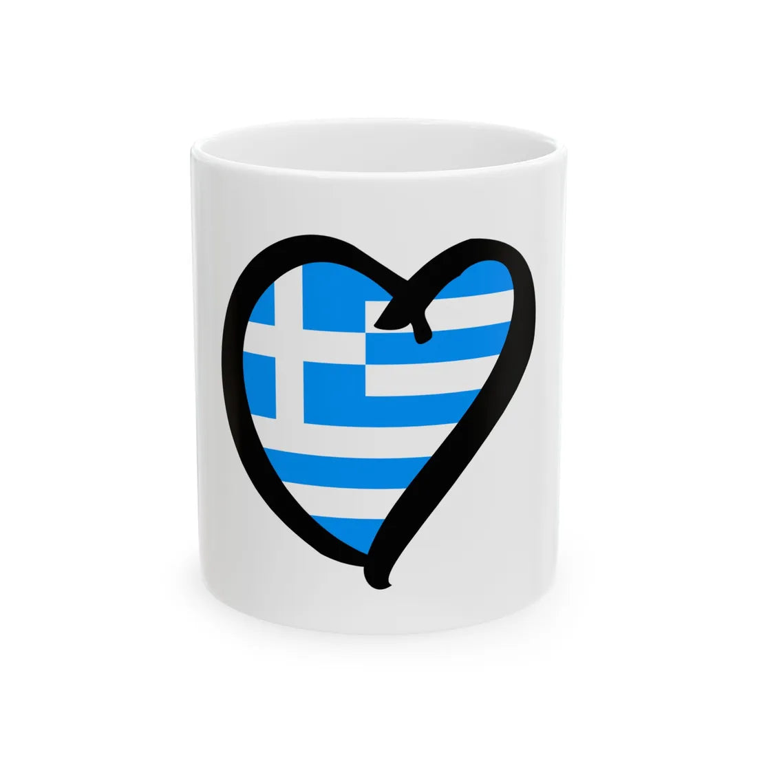 EuroGreciaAnterior sky blue (Greece) White Coffee Mug 11oz - Go Mug Yourself