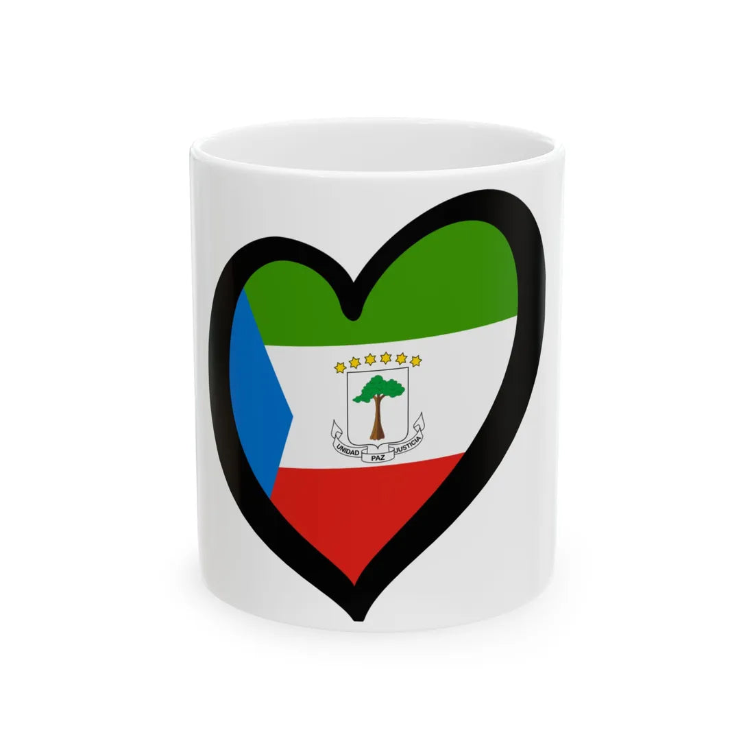 EuroGuinea Ecuatorial (Equatorial Guinea) White Coffee Mug 11oz - Go Mug Yourself