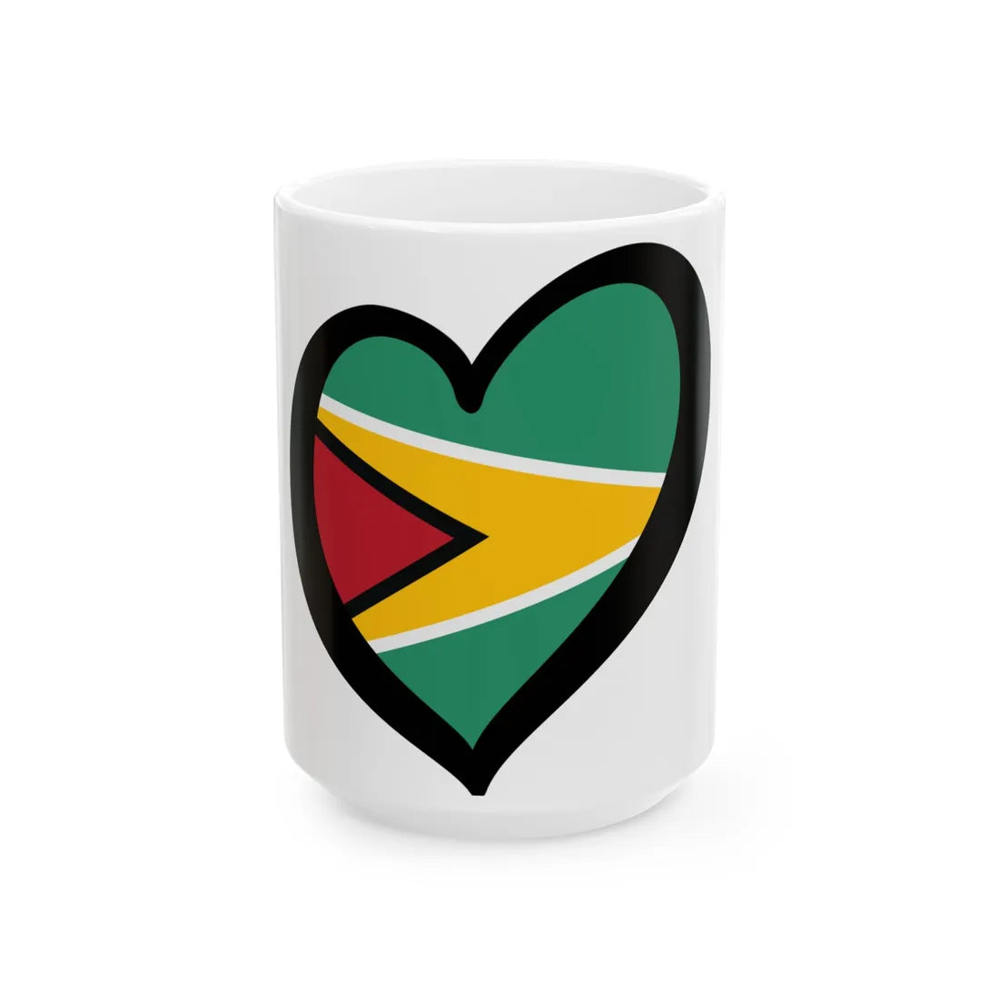 EuroGuyana (Guyana) White Coffee Mug 15oz - Go Mug Yourself