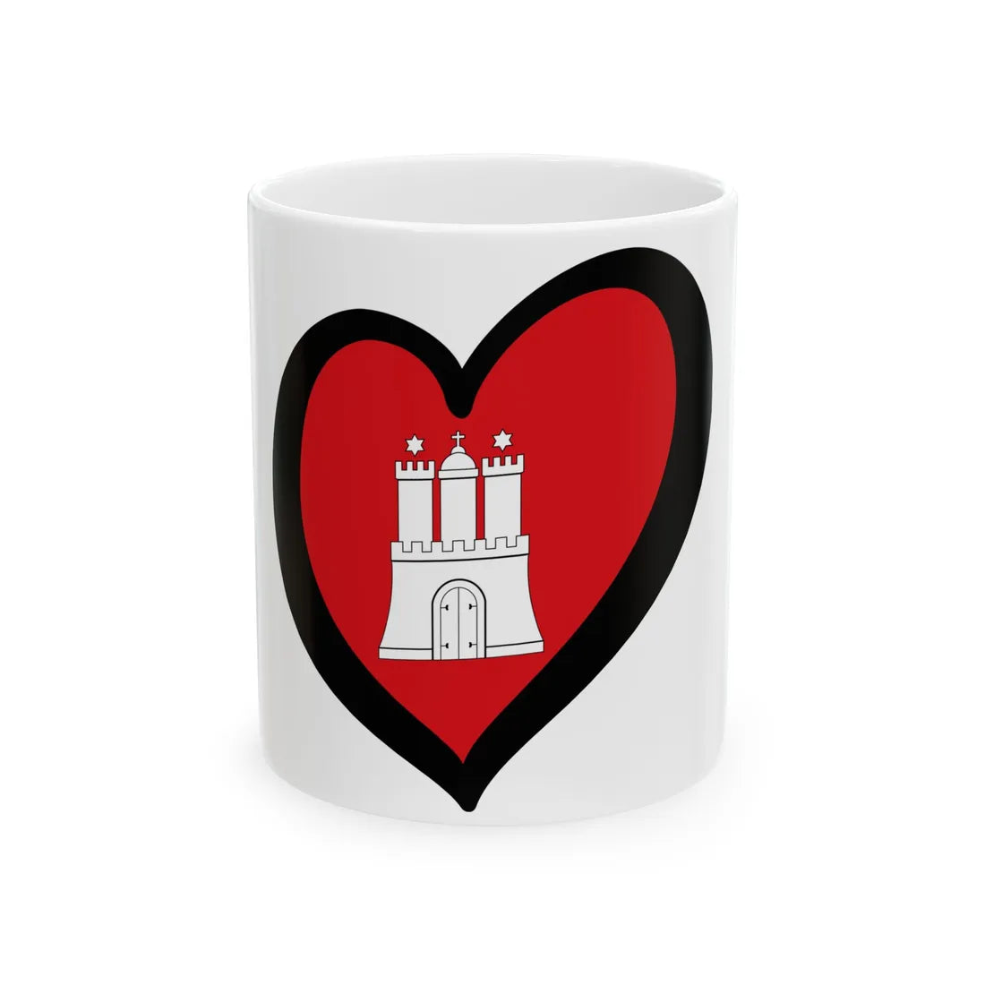 EuroHamburg (Germany) White Coffee Mug 11oz - Go Mug Yourself