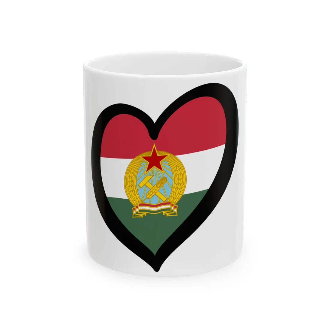 EuroHungria 1949-1956 (Hungary) White Coffee Mug 11oz - Go Mug Yourself