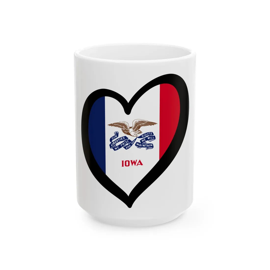 EuroIowa (United States) White Coffee Mug 15oz - Go Mug Yourself