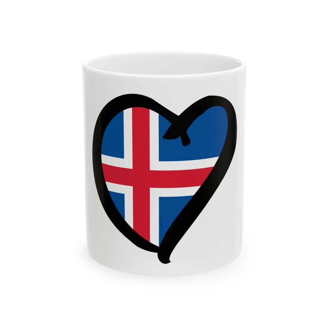 EuroIslandiaAnterior (Iceland) White Coffee Mug 11oz - Go Mug Yourself