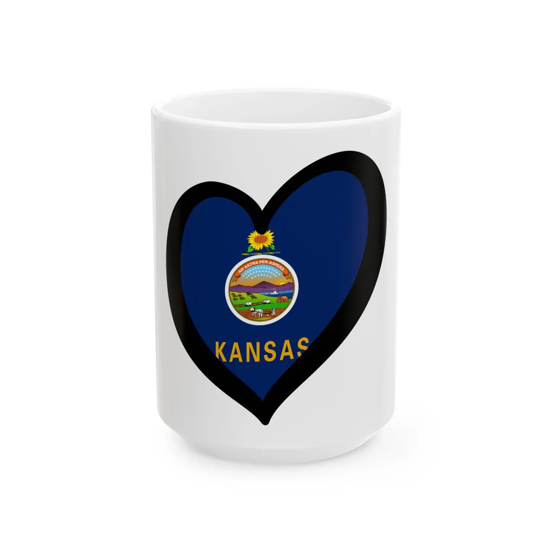EuroKansas (United States) White Coffee Mug 15oz - Go Mug Yourself