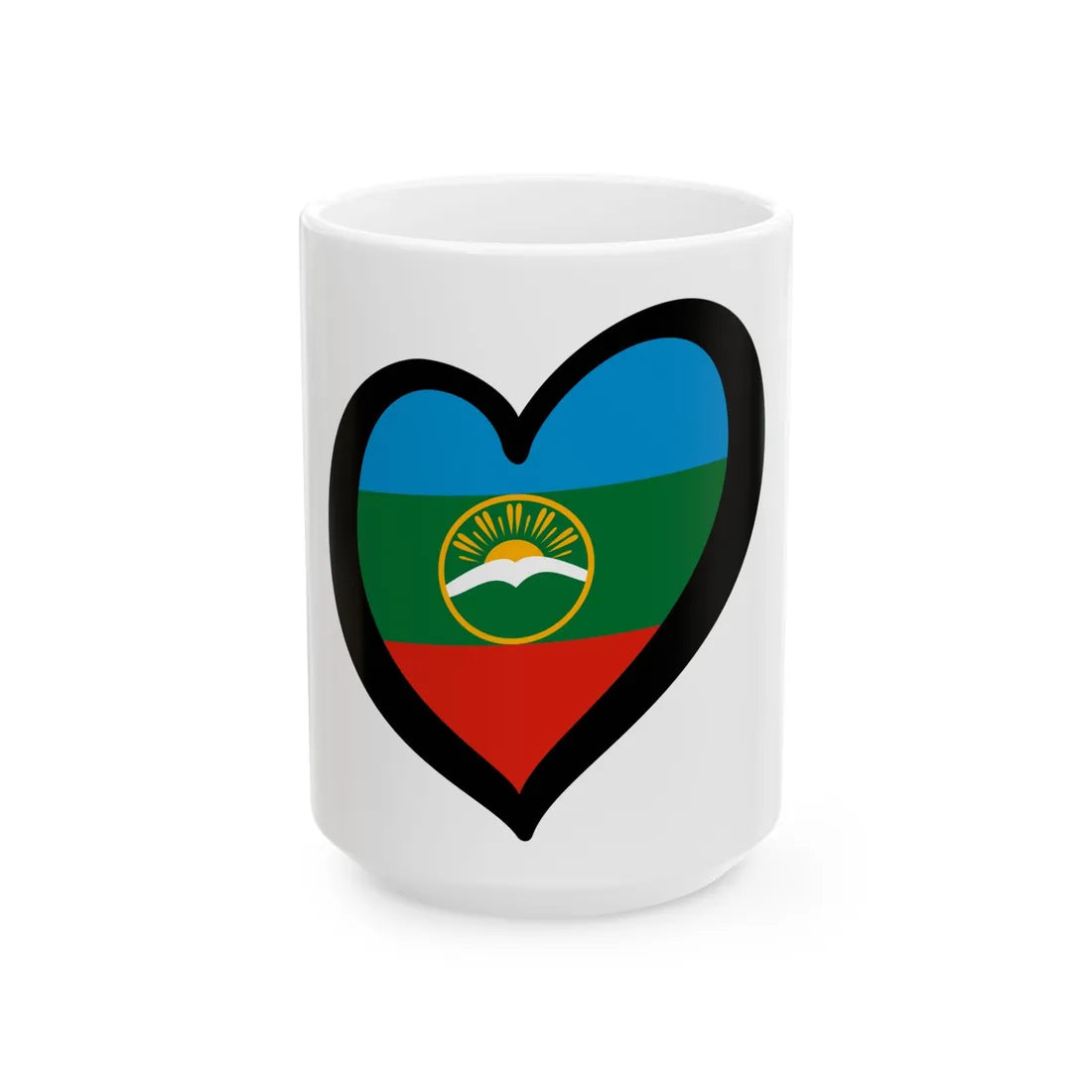 EuroKarachayevo-Cherkesia (Russia) White Coffee Mug 15oz - Go Mug Yourself