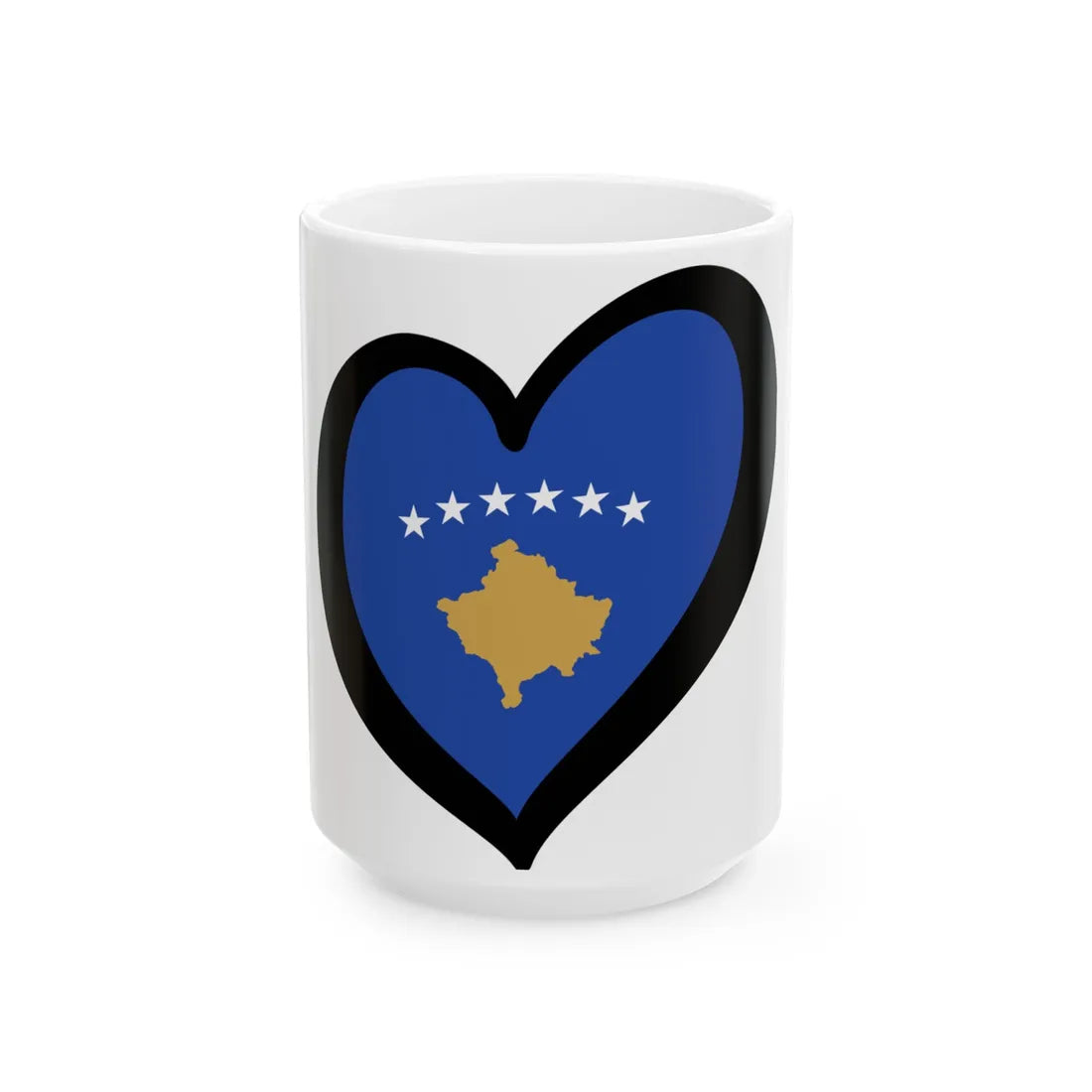 EuroKosovo (Serbia) White Coffee Mug 15oz - Go Mug Yourself