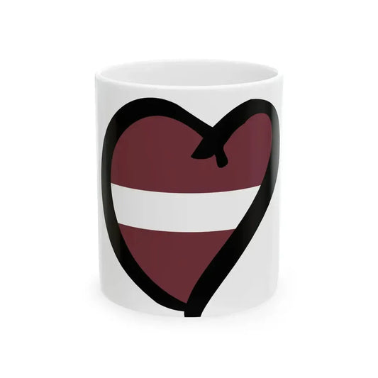 EuroLetoniaTextileAnterior (Latvia) White Coffee Mug 11oz - Go Mug Yourself