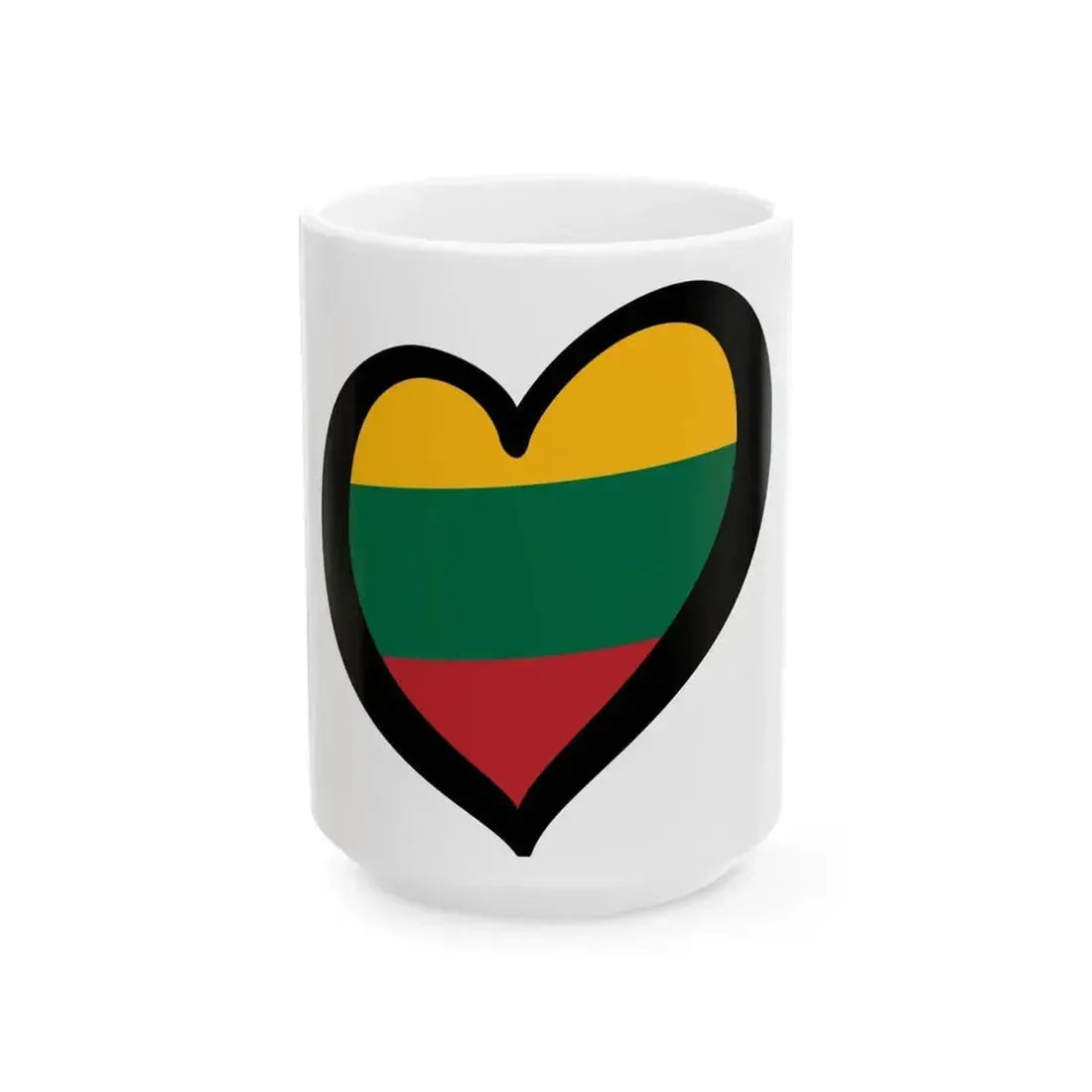 EuroLithuania (Lithuania) White Coffee Mug 15oz - Go Mug Yourself