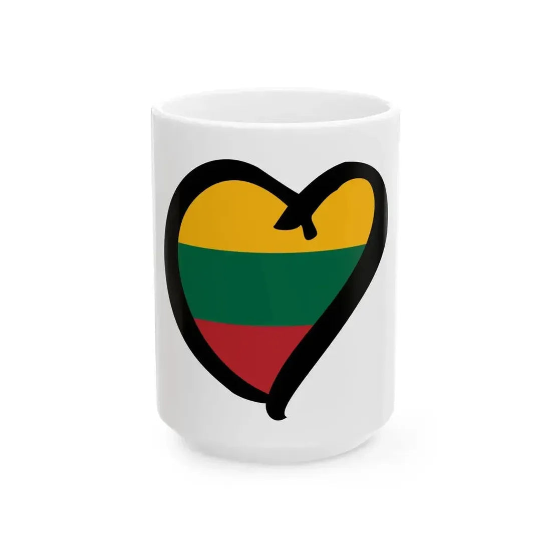 EuroLithuaniaAnterior (Lithuania) White Coffee Mug 15oz - Go Mug Yourself