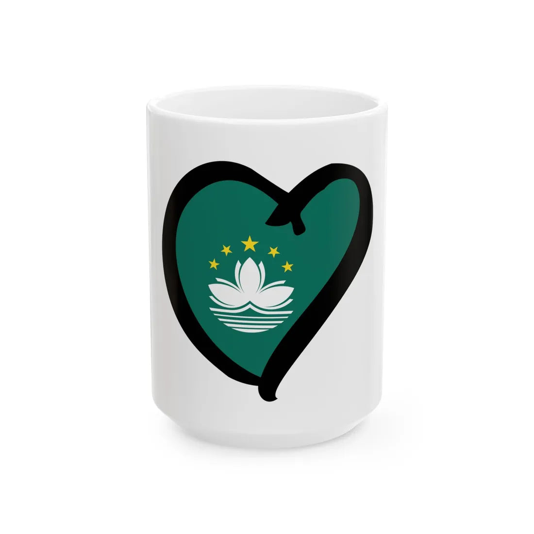 EuroMacaoAnterior (China) White Coffee Mug 15oz - Go Mug Yourself