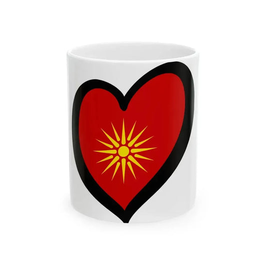 EuroMacedonia del Norte 1992-1995 (North Macedonia) White Coffee Mug 11oz - Go Mug Yourself