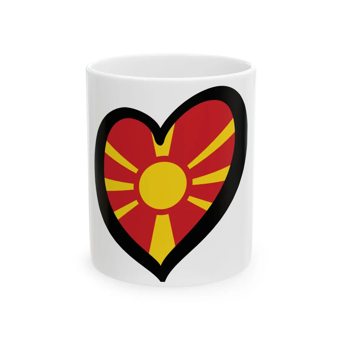 EuroMacedonia del Norte (North Macedonia) White Coffee Mug 11oz - Go Mug Yourself