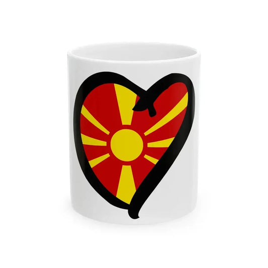 EuroMacedonia del NorteAnterior (North Macedonia) White Coffee Mug 11oz - Go Mug Yourself