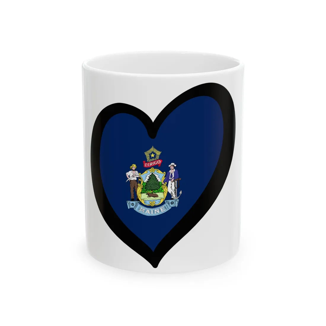 EuroMaine (United States) White Coffee Mug 11oz - Go Mug Yourself