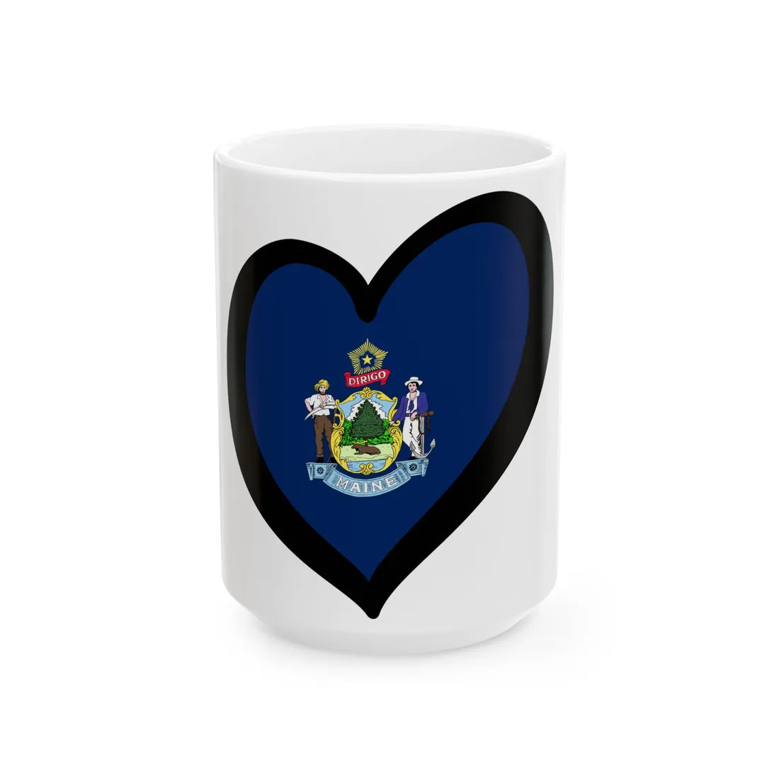 EuroMaine (United States) White Coffee Mug 15oz - Go Mug Yourself