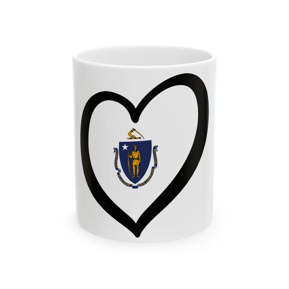 EuroMassachusetts (United States) White Coffee Mug 11oz - Go Mug Yourself