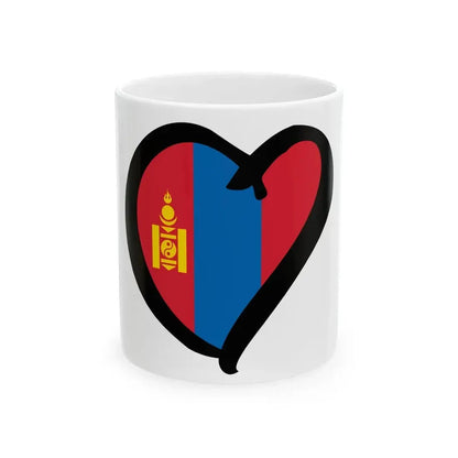 EuroMongoliaAnterior (Mongolia) White Coffee Mug 11oz - Go Mug Yourself