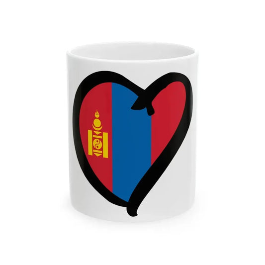 EuroMongoliaAnterior (Mongolia) White Coffee Mug 11oz - Go Mug Yourself