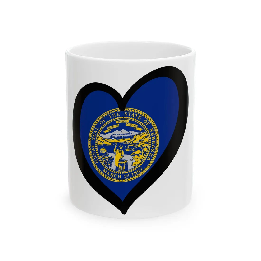 EuroNebraska (United States) White Coffee Mug 11oz - Go Mug Yourself