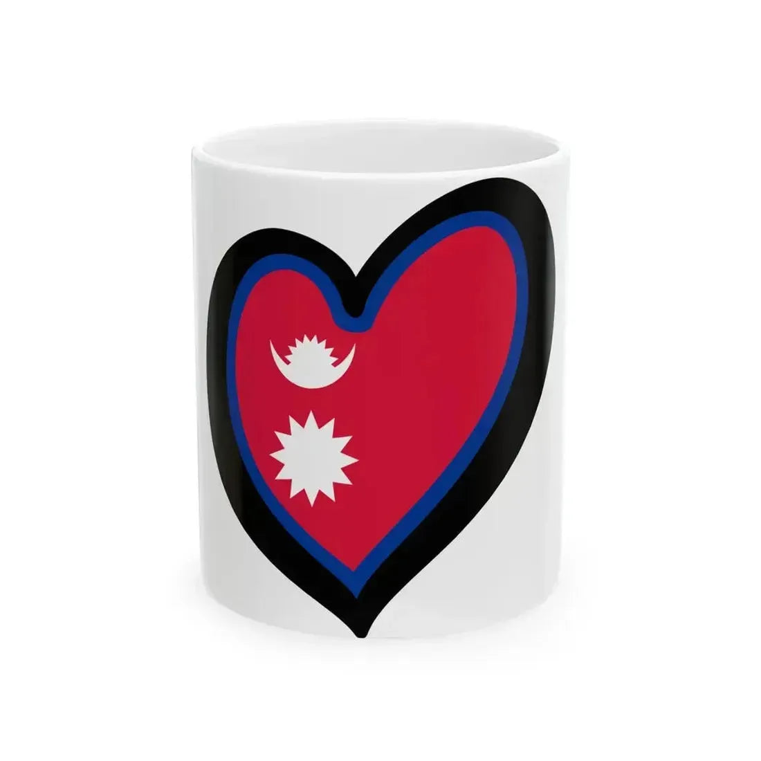 EuroNepal (Nepal) White Coffee Mug 11oz - Go Mug Yourself