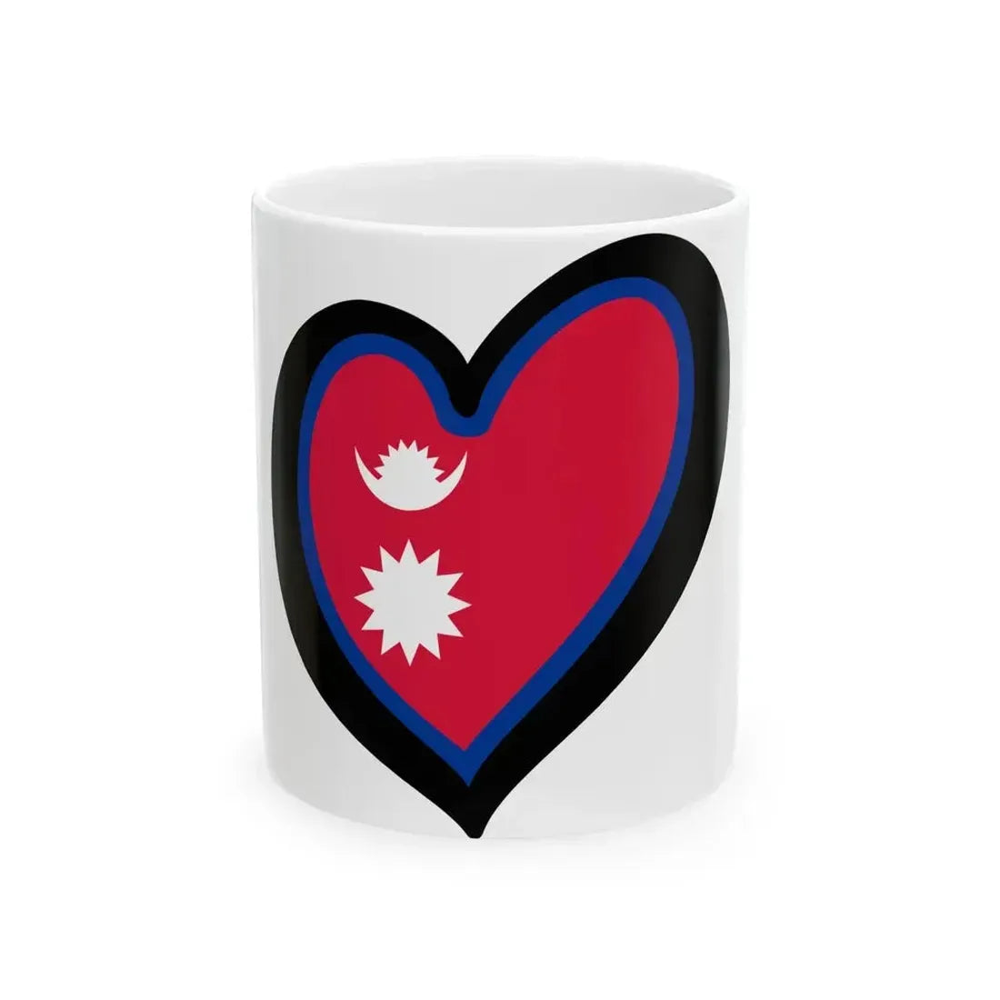 EuroNepal (Nepal) White Coffee Mug 11oz - Go Mug Yourself