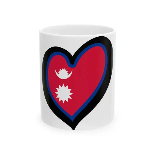 EuroNepal (Nepal) White Coffee Mug 11oz - Go Mug Yourself