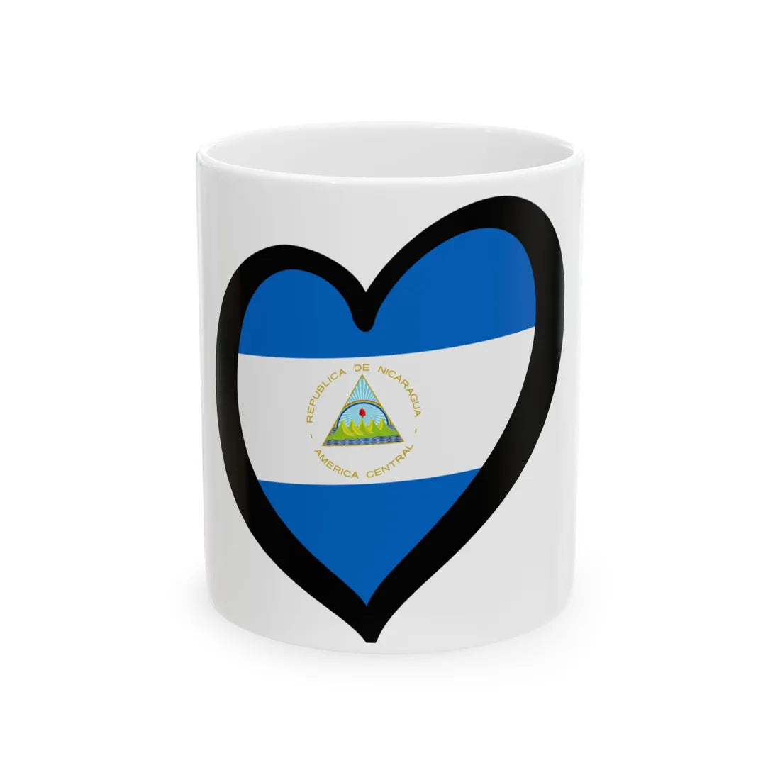 EuroNicaragua (Nicaragua) White Coffee Mug 11oz - Go Mug Yourself