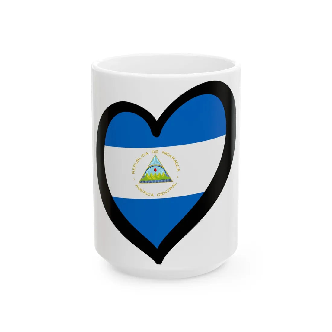 EuroNicaragua (Nicaragua) White Coffee Mug 15oz - Go Mug Yourself