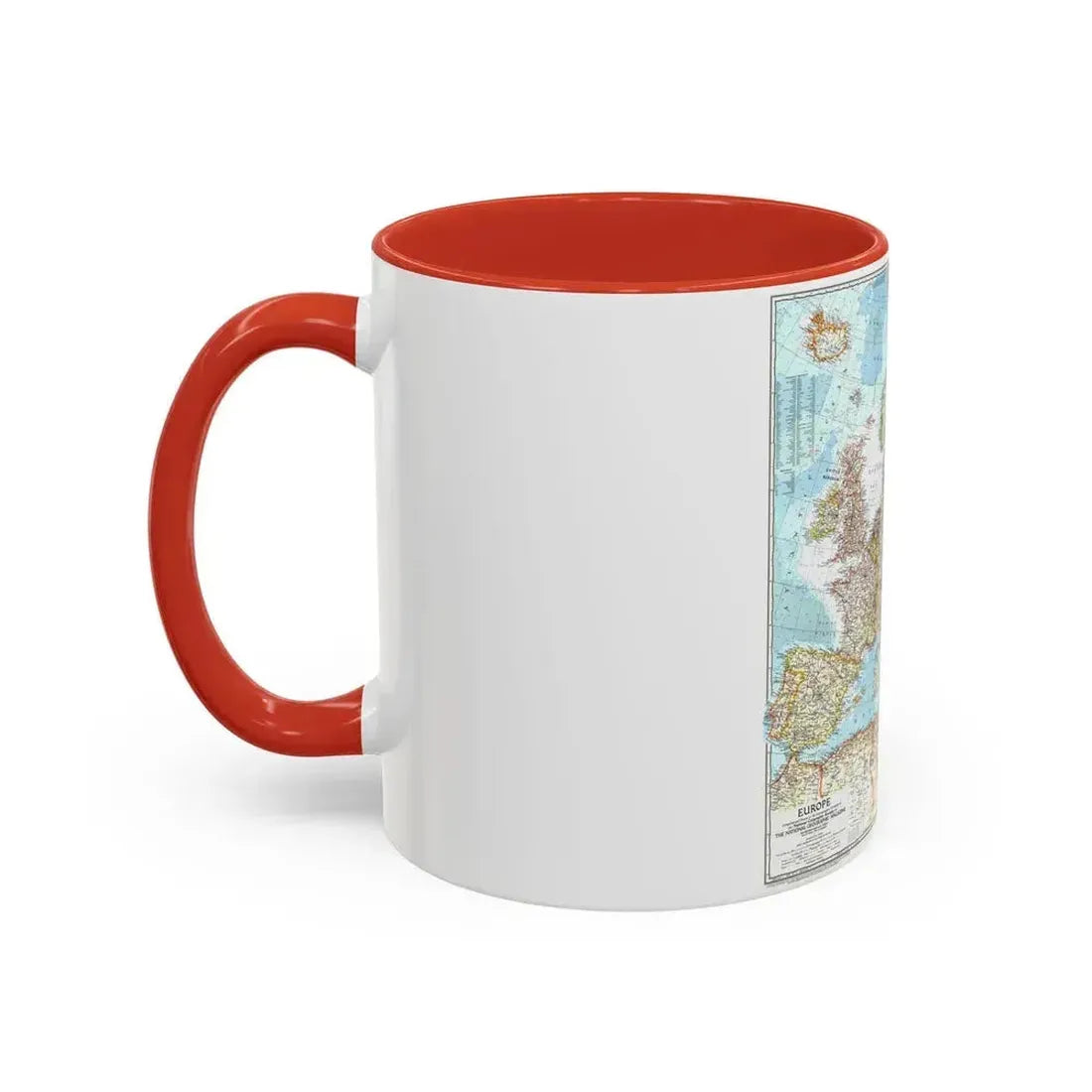 Europe (1957) (Map) Accent Coffee Mug - Go Mug Yourself