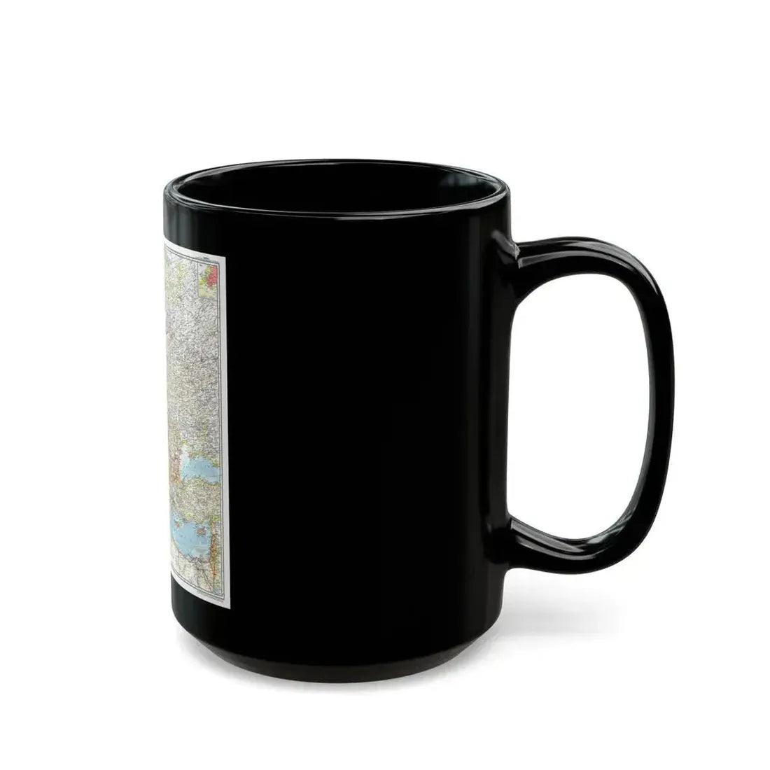 Europe (1957) (Map) Black Coffee Mug - Go Mug Yourself