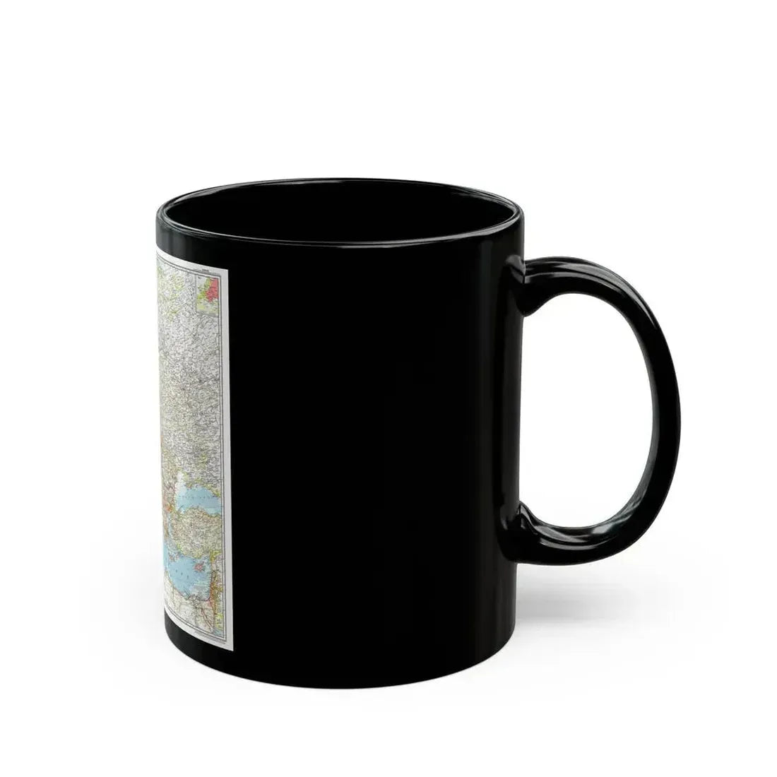 Europe (1957) (Map) Black Coffee Mug - Go Mug Yourself