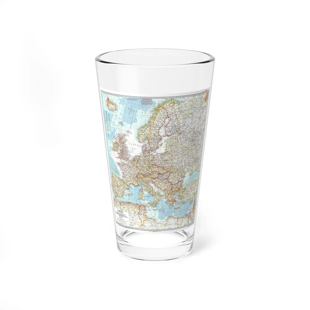 Europe (1957) (Map) Pint Glass 16oz-16oz-Go Mug Yourself