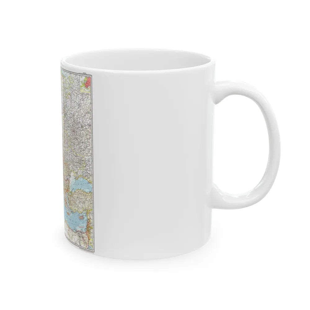 Europe (1957) (Map) White Coffee Mug-Go Mug Yourself