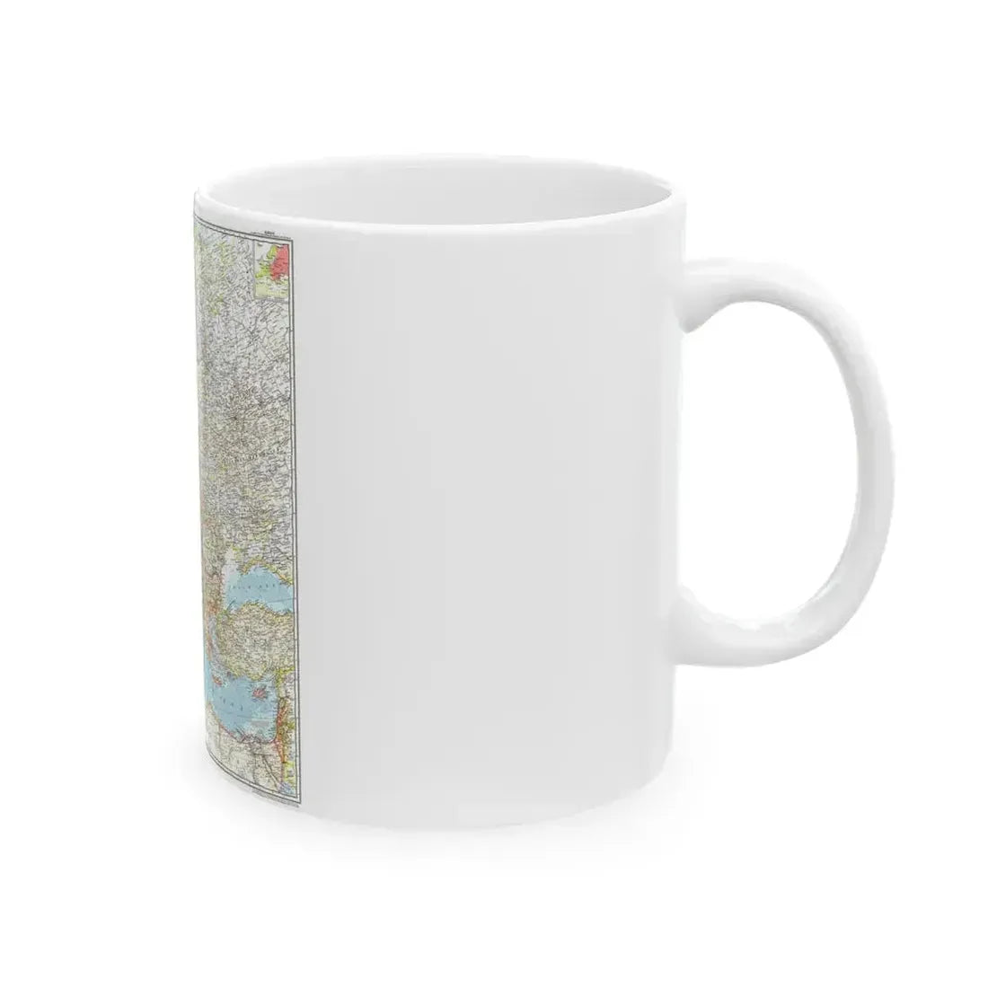 Europe (1957) (Map) White Coffee Mug - Go Mug Yourself