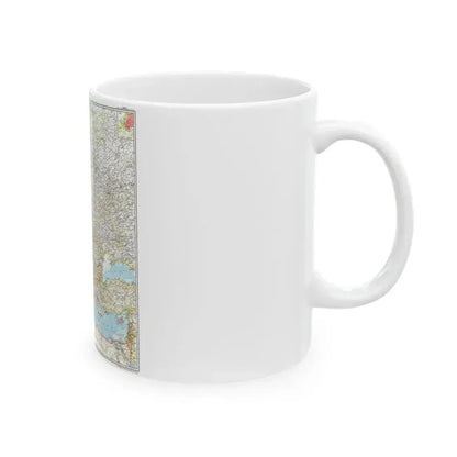 Europe (1957) (Map) White Coffee Mug - Go Mug Yourself