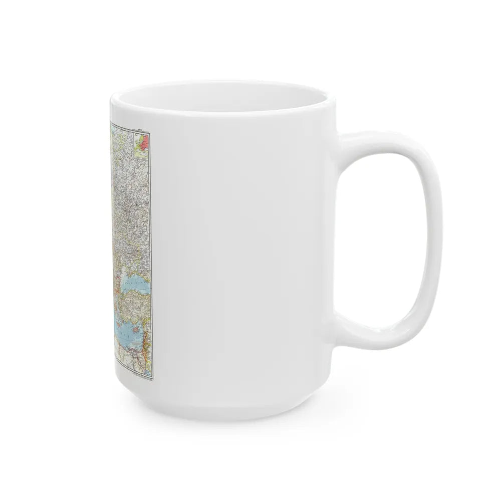 Europe (1957) (Map) White Coffee Mug-Go Mug Yourself