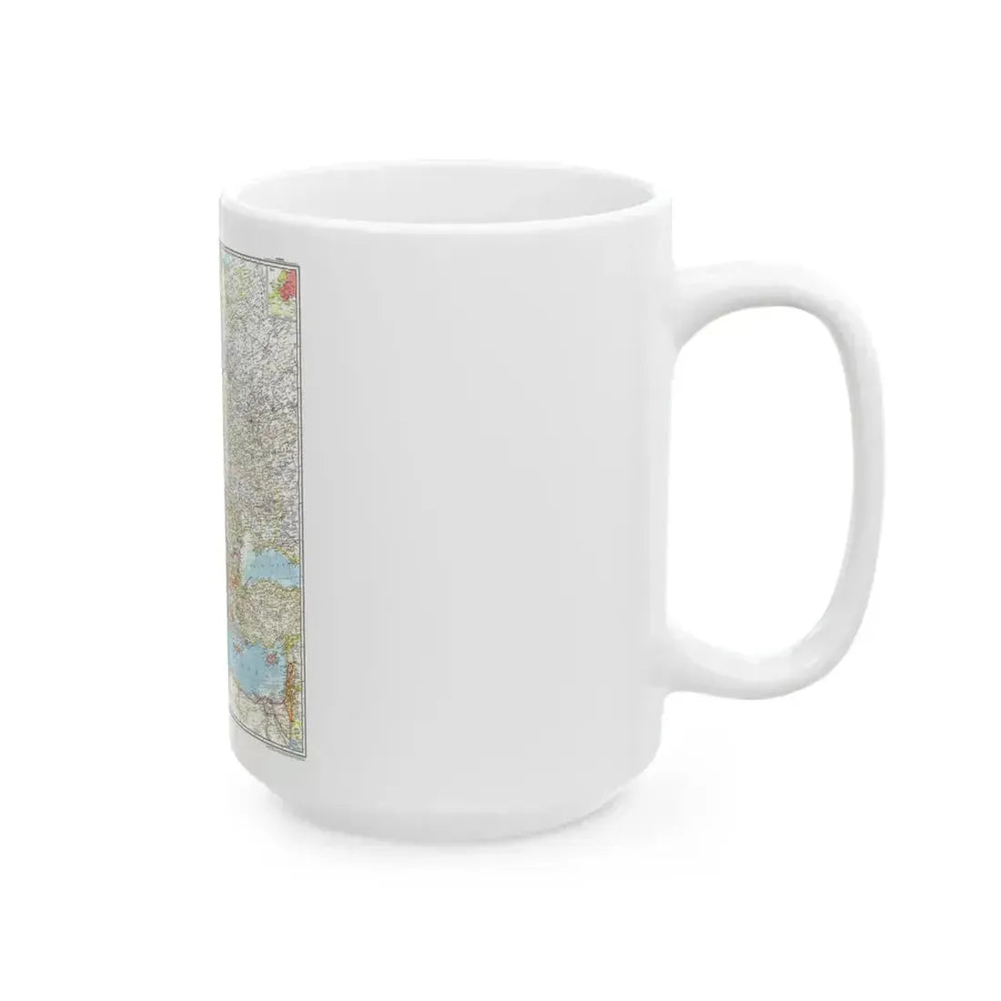 Europe (1957) (Map) White Coffee Mug - Go Mug Yourself