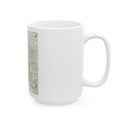 Europe (1957) (Map) White Coffee Mug - Go Mug Yourself