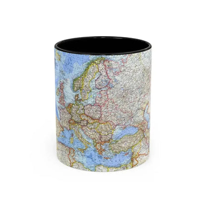 Europe (1962) (Map) Accent Coffee Mug 11oz Black - Go Mug Yourself
